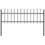 Valla de jardín con puntas de lanza acero negro 1,7x0,6 m de vidaXL, Paneles de vallas - Ref: Foro24-144923, Precio: 54,06 €,...