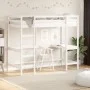 Loft bed with desk solid white pine wood 90x190 cm by , Beds and slatted bases - Ref: Foro24-842859, Price: 270,18 €, Discoun...