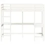 Loft bed with desk solid white pine wood 90x190 cm by , Beds and slatted bases - Ref: Foro24-842859, Price: 270,18 €, Discoun...