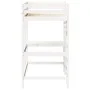 Loft bed with desk solid white pine wood 90x190 cm by , Beds and slatted bases - Ref: Foro24-842859, Price: 270,18 €, Discoun...