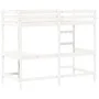 Loft bed with desk solid white pine wood 90x190 cm by , Beds and slatted bases - Ref: Foro24-842859, Price: 270,18 €, Discoun...