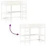 Loft bed with desk solid white pine wood 90x190 cm by , Beds and slatted bases - Ref: Foro24-842859, Price: 270,18 €, Discoun...