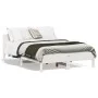Estructura de cama con cabecero madera pino blanco 135x190 cm de , Camas y somieres - Ref: Foro24-842607, Precio: 129,91 €, D...