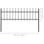 Gartenzaun mit Speerspitzen aus schwarzem Stahl 1,7x0,6 m von vidaXL, Zaunpaneele - Ref: Foro24-144923, Preis: 53,49 €, Rabat...