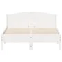 Bed frame with white pine wood headboard 135x190 cm by , Beds and slatted bases - Ref: Foro24-842607, Price: 129,93 €, Discou...