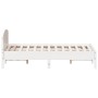Estructura de cama con cabecero madera pino blanco 135x190 cm de , Camas y somieres - Ref: Foro24-842607, Precio: 131,06 €, D...