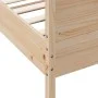 Bed frame with solid pine wood headboard 100x200 cm by , Beds and slatted bases - Ref: Foro24-842562, Price: 97,51 €, Discoun...