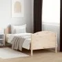Bed frame with solid pine wood headboard 75x190 cm by , Beds and slatted bases - Ref: Foro24-842574, Price: 84,10 €, Discount: %