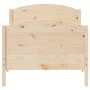 Bed frame with solid pine wood headboard 75x190 cm by , Beds and slatted bases - Ref: Foro24-842574, Price: 84,10 €, Discount: %