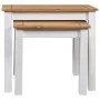 Stackable tables 2 units solid pine wood Panama Range white by vidaXL, Side tables - Ref: Foro24-282678, Price: 70,08 €, Disc...