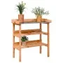 Mesa para plantas con estantes madera abeto marrón 78x38x82,5cm de , Soportes para macetas - Ref: Foro24-156353, Precio: 68,6...