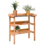 Pflanztisch mit Regalen Tannenholz braun 78x38x82,5cm von , Topfständer - Ref: Foro24-156353, Preis: 62,28 €, Rabatt: %