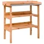 Mesa para plantas con estantes madera abeto marrón 78x38x82,5cm de , Soportes para macetas - Ref: Foro24-156353, Precio: 68,6...