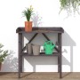 Mesa para plantas con estante madera abeto gris 78x38x82,5 cm de , Soportes para macetas - Ref: Foro24-156351, Precio: 48,23 ...