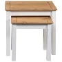 Stackable tables 2 units solid pine wood Panama Range white by vidaXL, Side tables - Ref: Foro24-282678, Price: 70,08 €, Disc...