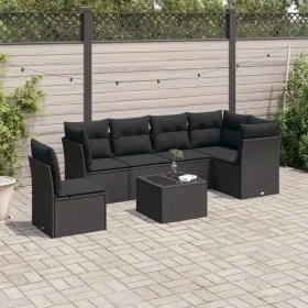 Set of 6 garden sofas and brown synthetic rattan cushions by , Garden sets - Ref: Foro24-3217703, Price: 405,41 €, Discount: %