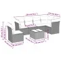 Set aus 6-teiligen Gartensofas und Kissen, synthetisches Rattanbraun von , Gartensets - Ref: Foro24-3217703, Preis: 405,41 €,...