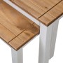Stackable tables 2 units solid pine wood Panama Range white by vidaXL, Side tables - Ref: Foro24-282678, Price: 75,42 €, Disc...