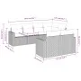 7-piece garden dining set with black synthetic rattan cushions by , Modular outdoor sofas - Ref: Foro24-3251542, Price: 543,9...