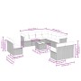 Garden sofa set 12 pieces with gray synthetic rattan cushions by , Garden sets - Ref: Foro24-3217830, Price: 674,58 €, Discou...