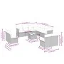Set mit 12 Gartensofas mit Kissen synthetisches Rattangrau von , Gartensets - Ref: Foro24-3217830, Preis: 674,62 €, Rabatt: %