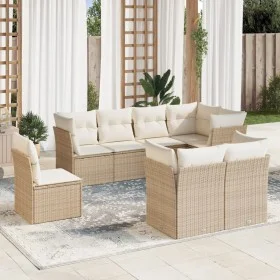Set Gartensofas mit beigen Kissen 8 Stück PE Rattan von , Gartensets - Ref: Foro24-3217928, Preis: 564,79 €, Rabatt: %