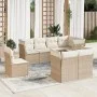 Juego de sofás de jardín con cojines beige 8 pzas ratán PE de , Conjuntos de jardín - Ref: Foro24-3217928, Precio: 562,03 €, ...