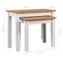 Stackable tables 2 units solid pine wood Panama Range white by vidaXL, Side tables - Ref: Foro24-282678, Price: 70,08 €, Disc...