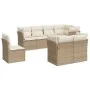 Juego de sofás de jardín con cojines beige 8 pzas ratán PE de , Conjuntos de jardín - Ref: Foro24-3217928, Precio: 562,03 €, ...