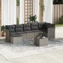 Garden sofa set 8 pieces and gray synthetic rattan cushions by , Garden sets - Ref: Foro24-3217980, Price: 451,23 €, Discount: %