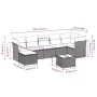 Garden sofa set 8 pieces and gray synthetic rattan cushions by , Garden sets - Ref: Foro24-3217980, Price: 451,23 €, Discount: %