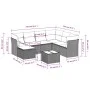 8-piece garden sofa set with black synthetic rattan cushions by , Garden sets - Ref: Foro24-3217996, Price: 462,87 €, Discoun...