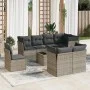 Garden furniture set 9 pieces and gray synthetic rattan cushions by , Garden sets - Ref: Foro24-3217940, Price: 539,47 €, Dis...