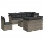Garden furniture set 9 pieces and gray synthetic rattan cushions by , Garden sets - Ref: Foro24-3217940, Price: 539,47 €, Dis...