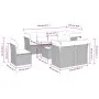 Garden furniture set 9 pieces and gray synthetic rattan cushions by , Garden sets - Ref: Foro24-3217940, Price: 539,47 €, Dis...