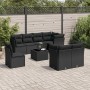 Set de sofás de jardín 8 piezas y cojines ratán sintético negro de , Conjuntos de jardín - Ref: Foro24-3217935, Precio: 577,1...