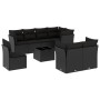 Set de sofás de jardín 8 piezas y cojines ratán sintético negro de , Conjuntos de jardín - Ref: Foro24-3217935, Precio: 577,1...