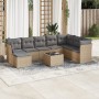 9-teiliges Gartensofa-Set mit beigen synthetischen Rattankissen von , Gartensets - Ref: Foro24-3218059, Preis: 501,41 €, Raba...