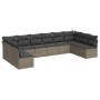 Garden sofa set 10 pieces with gray synthetic rattan cushions by , Garden sets - Ref: Foro24-3218090, Price: 551,58 €, Discou...