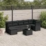 Set de sofás de jardín 8 piezas y cojines ratán sintético negro by , Garden sets - Ref: Foro24-3217975, Price: 492,53 €, Disc...