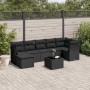 Set de sofás de jardín 8 piezas y cojines ratán sintético negro by , Garden sets - Ref: Foro24-3217975, Price: 480,67 €, Disc...