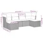 6-piece garden furniture set with gray synthetic rattan cushions by , Garden sets - Ref: Foro24-3218010, Price: 317,93 €, Dis...