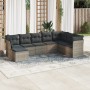 8-piece garden sofa set and gray synthetic rattan cushions by , Garden sets - Ref: Foro24-3218050, Price: 461,65 €, Discount: %