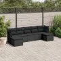 7-piece garden dining set with black synthetic rattan cushions by , Garden sets - Ref: Foro24-3218025, Price: 422,67 €, Disco...