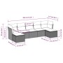 7-piece garden dining set with black synthetic rattan cushions by , Garden sets - Ref: Foro24-3218025, Price: 412,61 €, Disco...