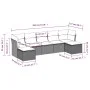7-piece garden dining set with black synthetic rattan cushions by , Garden sets - Ref: Foro24-3218025, Price: 422,67 €, Disco...