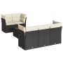 6-piece garden sofa set and black synthetic rattan cushions by , Garden sets - Ref: Foro24-3217246, Price: 358,09 €, Discount: %