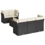 6-piece garden sofa set and black synthetic rattan cushions by , Garden sets - Ref: Foro24-3217246, Price: 385,52 €, Discount: %