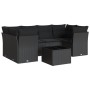 7-teiliges Garten-Esszimmerset und Kissen synthetisches Rattan schwarz von , Gartensets - Ref: Foro24-3217265, Preis: 442,81 ...