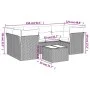7-piece garden dining set with black synthetic rattan cushions by , Garden sets - Ref: Foro24-3217265, Price: 458,40 €, Disco...